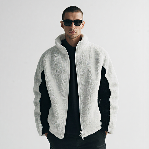 Zipped fleece jacket